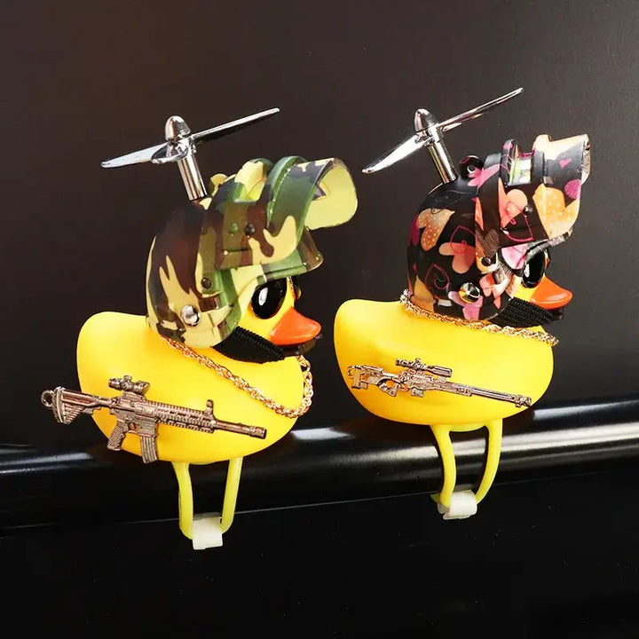 Helmet Duck Car Ornament – Funny Dashboard or Bike Buddy 🐥🏍️🚗