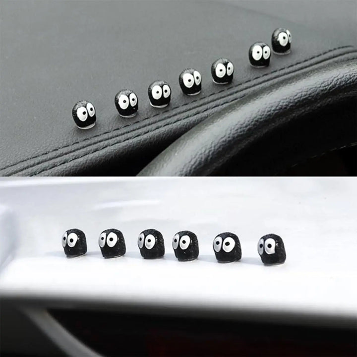 10PCS Soot Sprite Car Ornaments – Cute & Funny Dashboard Decor Set 🖤🚗