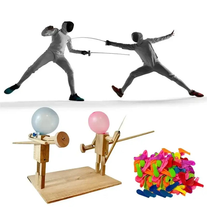 Wooden Balloon Battle Game – Fast-Paced 2-Player Fun! 🎎🎈
