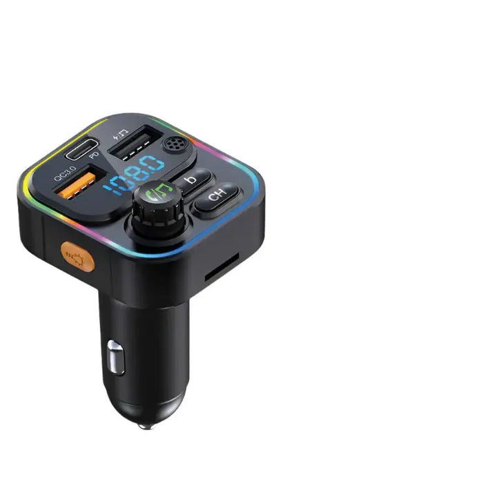 Bluetooth 5.0 FM Transmitter – Handsfree Car Adapter with Fast Charging