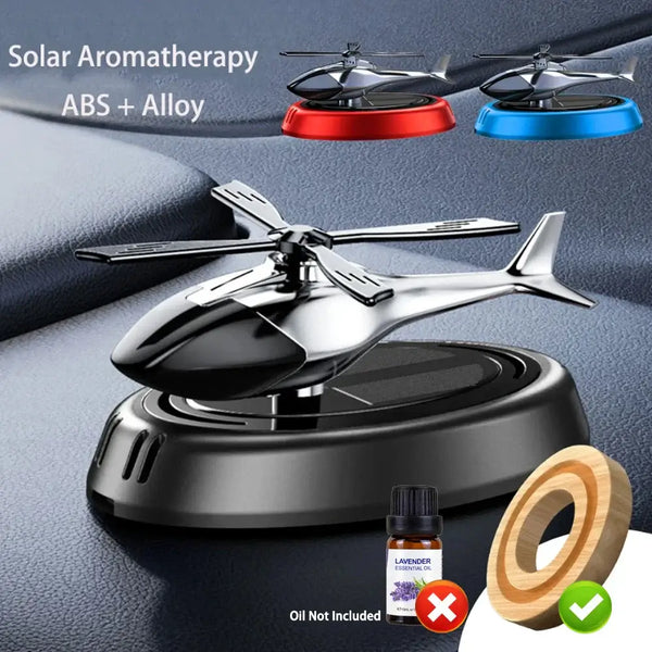 Solar Helicopter Car Air Freshener – Rotating Aroma Diffuser with Propeller 🚁🌞