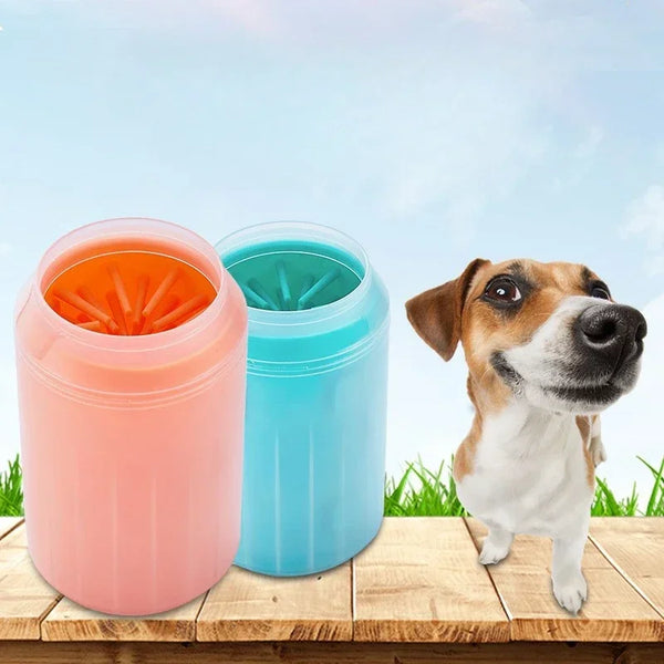 Pet Paw Cleaner Cup with Soft Silicone Bristles – Portable Foot Washer Brush for Dogs & Cats – Easy Cleaning Paw Washing Cup with Gentle Silicone Bristles – Travel-Friendly, Reusable, Durable Paw Care Tool for Pets