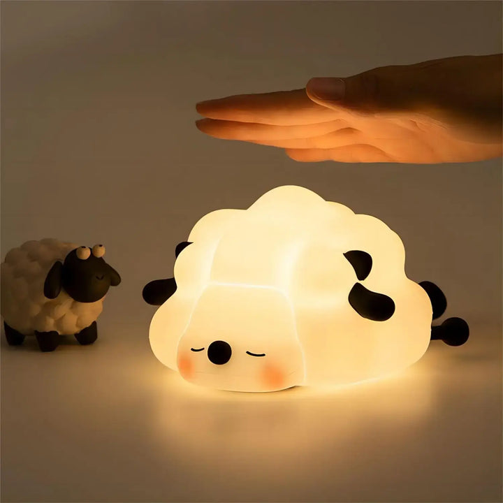 Cute Sheep Panda Rabbit LED Night Light Silicone USB Rechargeable Bedside Lamp - Ebtkr