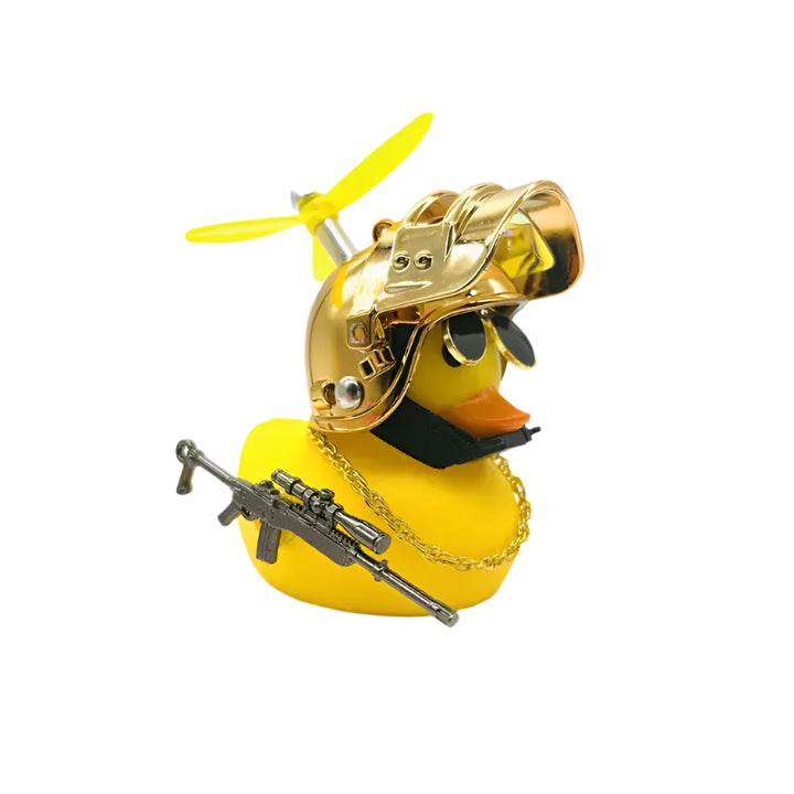 Helmet Duck Car Ornament – Funny Dashboard or Bike Buddy 🐥🏍️🚗