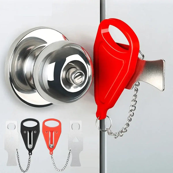 Portable Door Lock – Travel Safety Latch for Extra Security Anywhere 🔒✈️