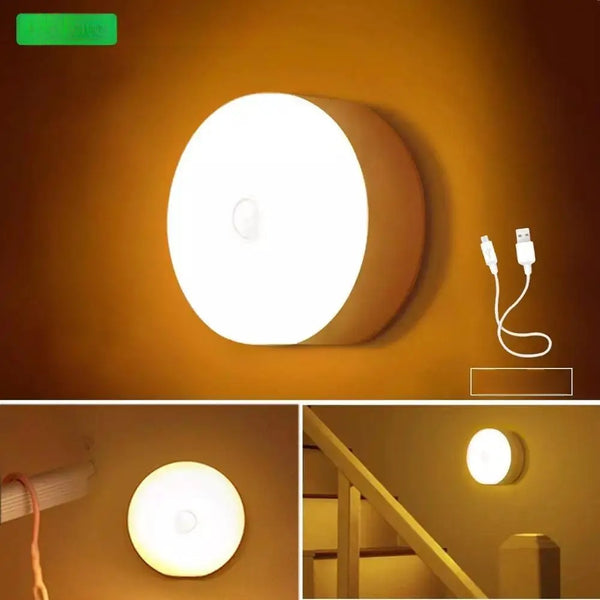 Wireless Motion Sensor Night Light, Battery Powered Auto On/Off LED Lamp for Bedroom, Closet, Staircase, Hallway & Step Lighting, Intelligent Induction Indoor Decor Light