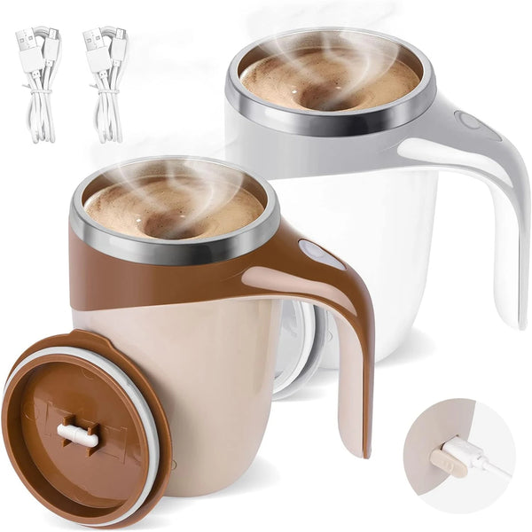 Electric Mixing Cup Automatic Magnetic Coffee Stirring Mug Rotating USB Charging Coffee Milk Juice Water Cups for Birthday Gift