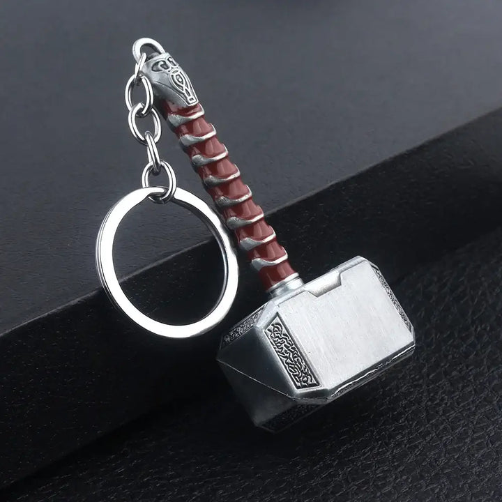Thor’s Hammer Metal Keychain – Epic Key Ring for Marvel Fans 🔨⚡