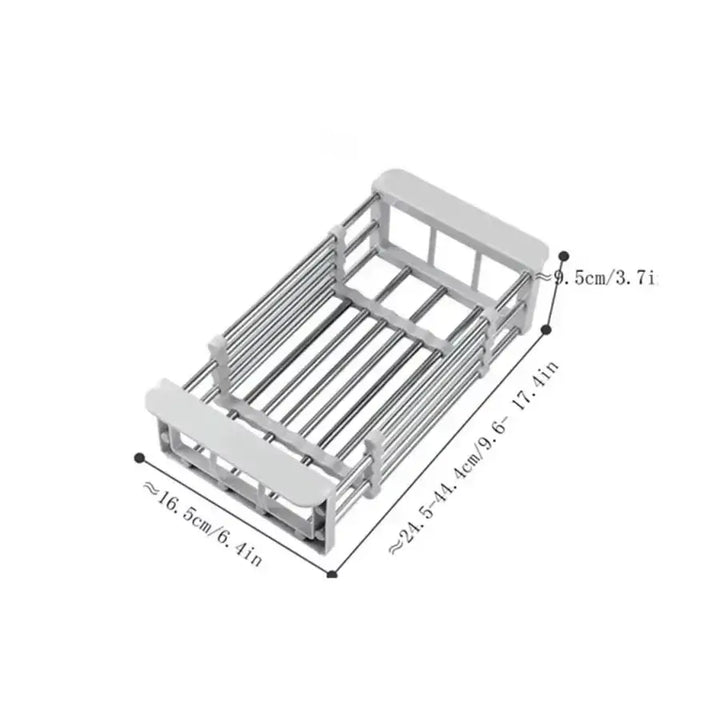 Extendable Kitchen Sink Drain Rack: Multi-Purpose Organizer