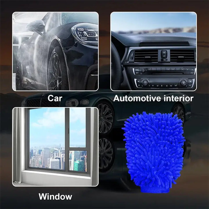 Double-Sided Chenille Car Wash Glove – Plush, Thick & Scratch-Free Clean 🧤🚗
