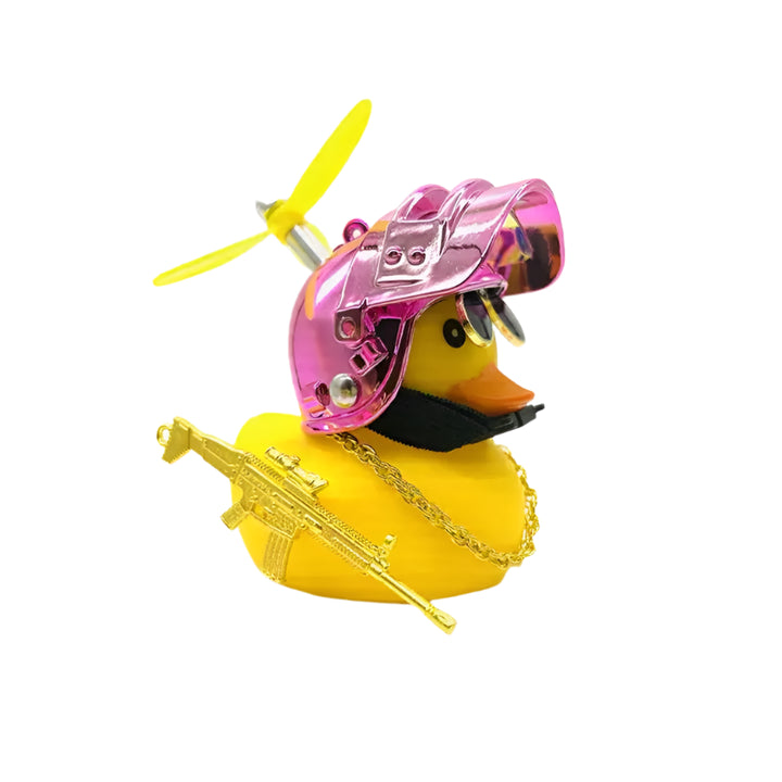 Helmet Duck Car Ornament – Funny Dashboard or Bike Buddy 🐥🏍️🚗