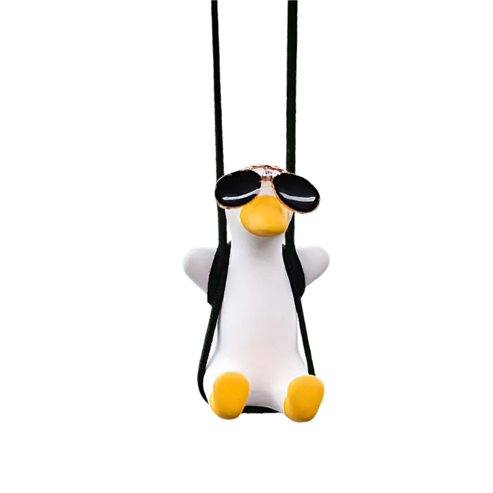 Cute Duck Car Mirror Pendant – Tire Swing Charm for Women 🚗🦆💛