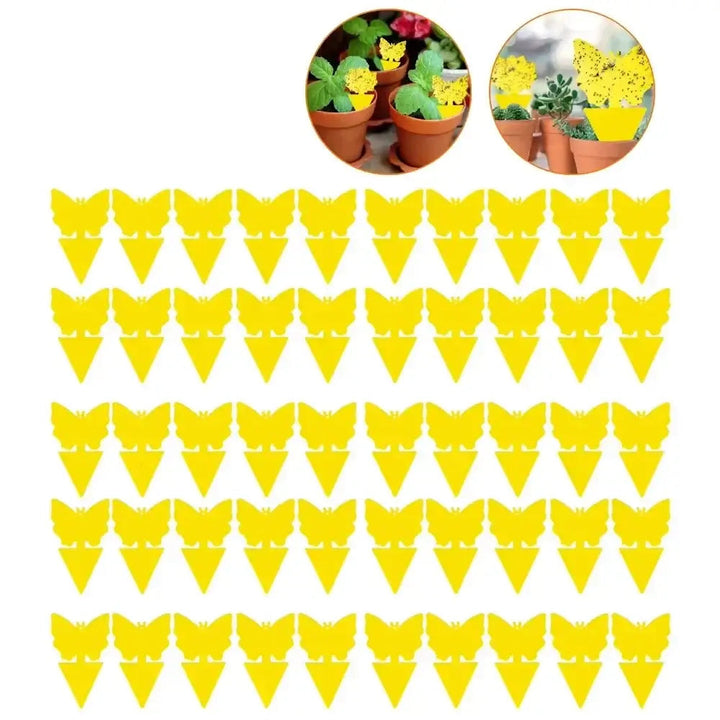 Butterfly & Sunflower Double-Sided Yellow Insect Traps – Sticky Pest Control Boards - Ebtkr