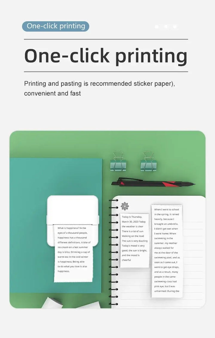 Mini Portable Thermal Label Printer, Inkless - Ebtkr