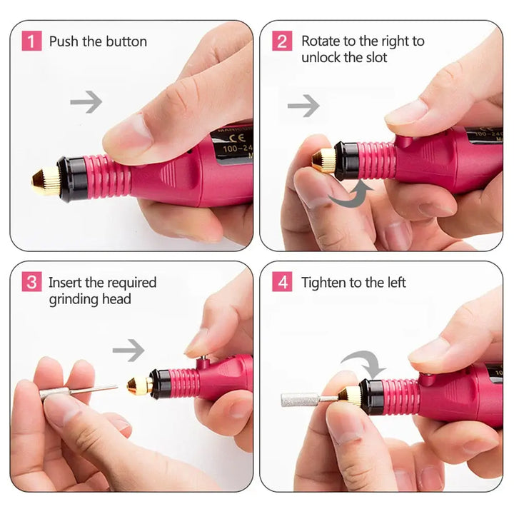 LULAA Electric Nail Drill Machine Set for Manicure And Pedicure - Ebtkr