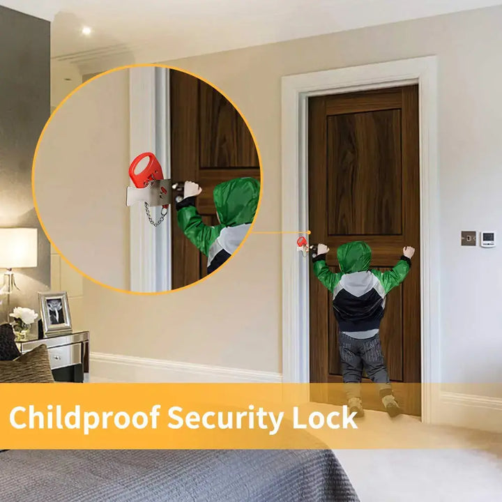 Portable Door Lock – Travel Safety Latch for Extra Security Anywhere 🔒✈️