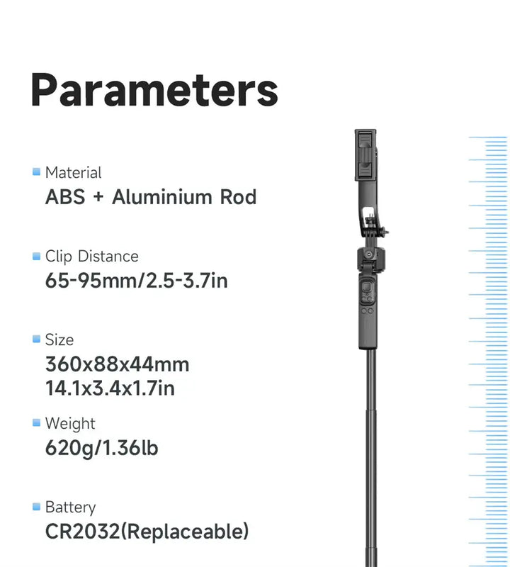 AI-Tracking Selfie Stick with 360° Auto-Rotation - Ebtkr