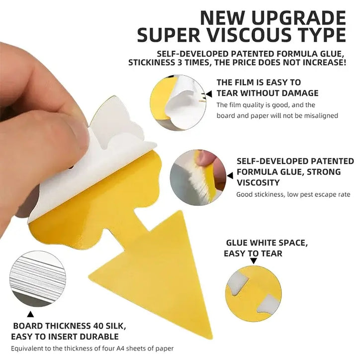 Butterfly & Sunflower Double-Sided Yellow Insect Traps – Sticky Pest Control Boards - Ebtkr