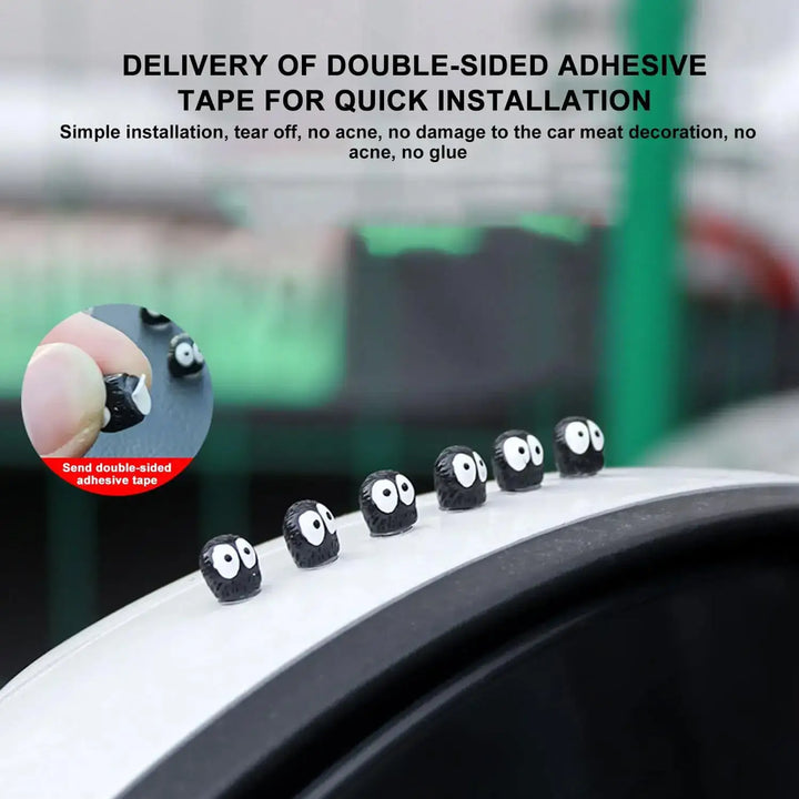 10PCS Soot Sprite Car Ornaments – Cute & Funny Dashboard Decor Set 🖤🚗
