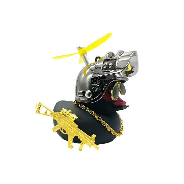 Helmet Duck Car Ornament – Funny Dashboard or Bike Buddy 🐥🏍️🚗