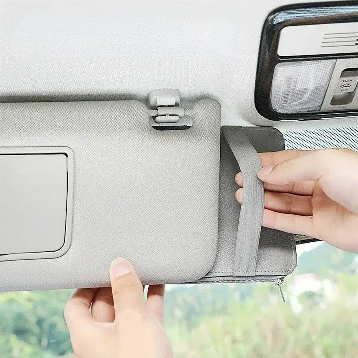 Car Sun Visor Organizer – Multi-Pocket Storage & Document Holder