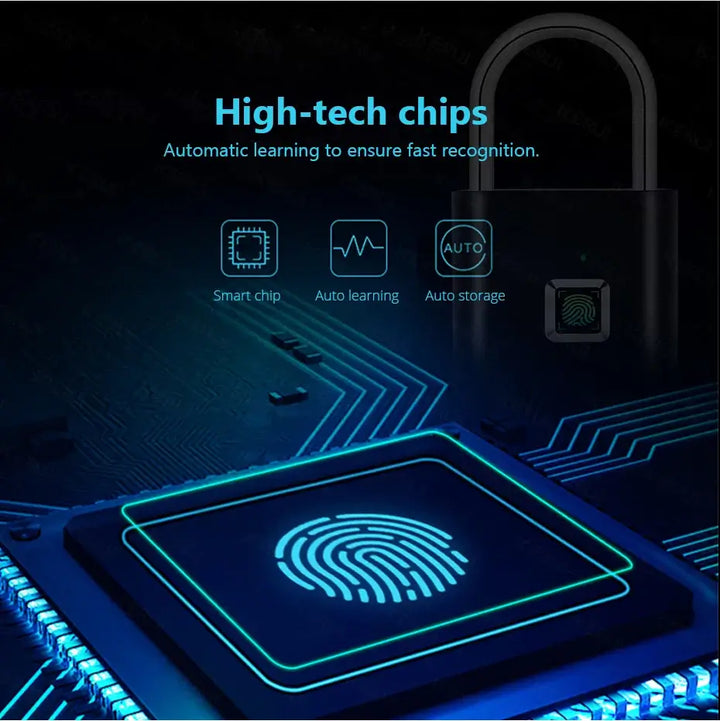 KERUI Smart Fingerprint Padlock – Keyless, Anti-Theft - Ebtkr