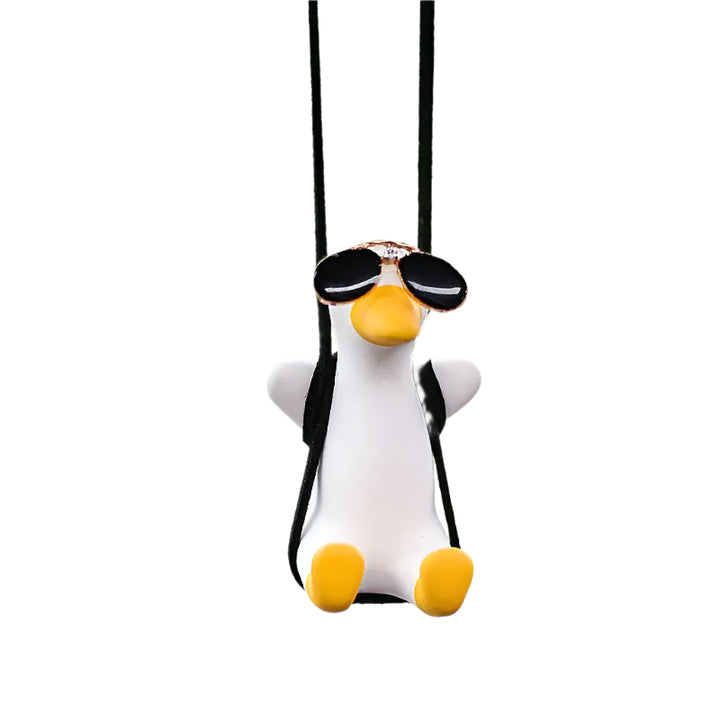 Cute Duck Car Mirror Pendant – Tire Swing Charm for Women 🚗🦆💛