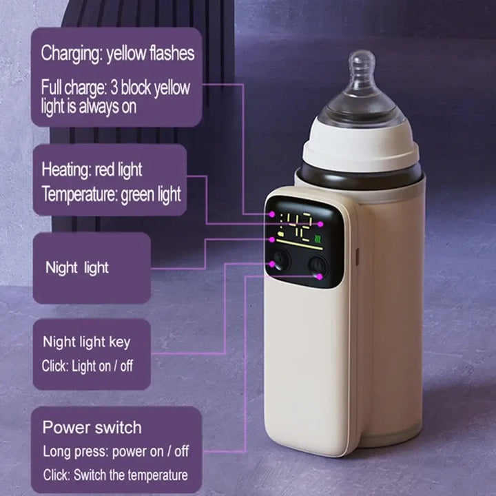 Cordless Rechargeable Bottle Warmer – Heat Anywhere! 🍼⚡