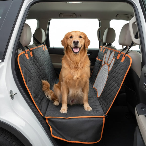 Dog Car Seat Cover for Back Seat – Heavy Duty Waterproof Nonslip Hammock Protector for Dogs, Scratch-Resistant, Machine Washable, Universal Fit for Cars, SUVs & Trucks