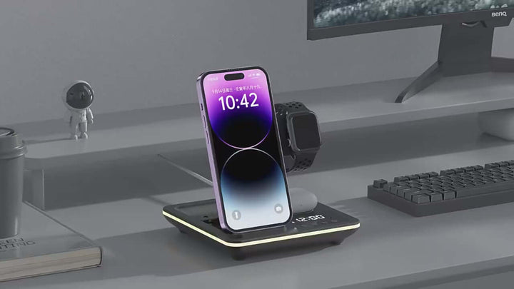 5-in-1 Magnetic Wireless Fast Charger Dock Station, Video