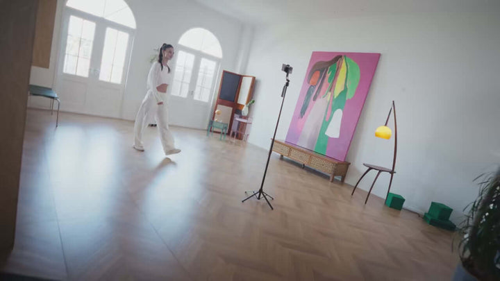 AI-Tracking Selfie Stick with 360° Auto-Rotation, Video