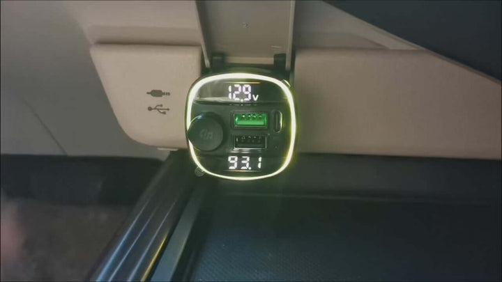 Bluetooth 5.0 FM Transmitter – Handsfree Car Adapter with Fast Charging