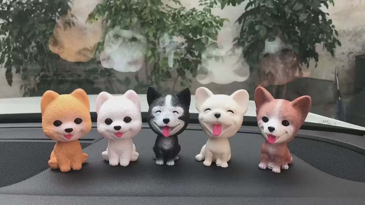 Cute Shake Head Dog Ornaments – Husky & Pomeranian Dashboard Decor 🐶🚗